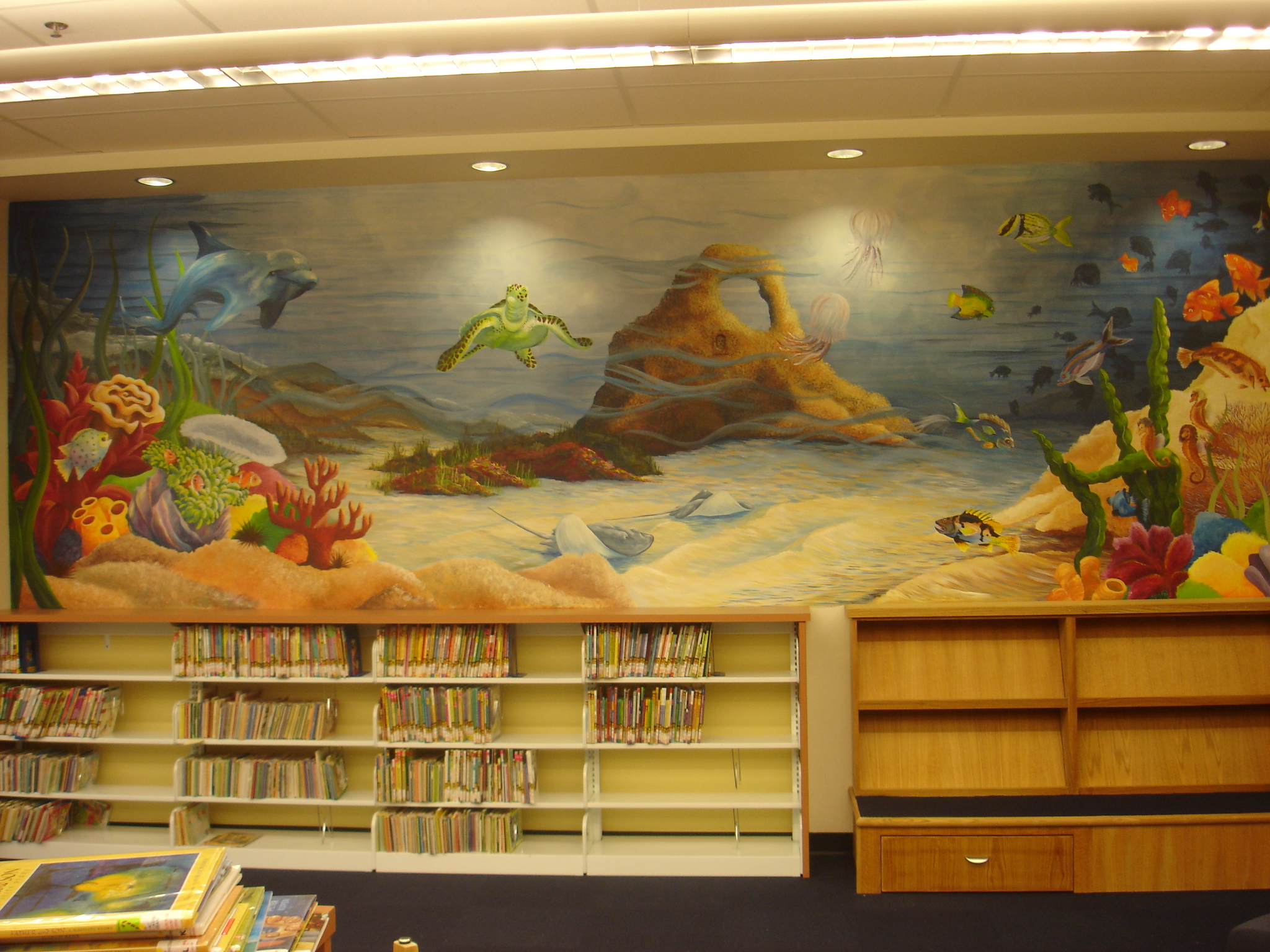 Mural in Children's section of library